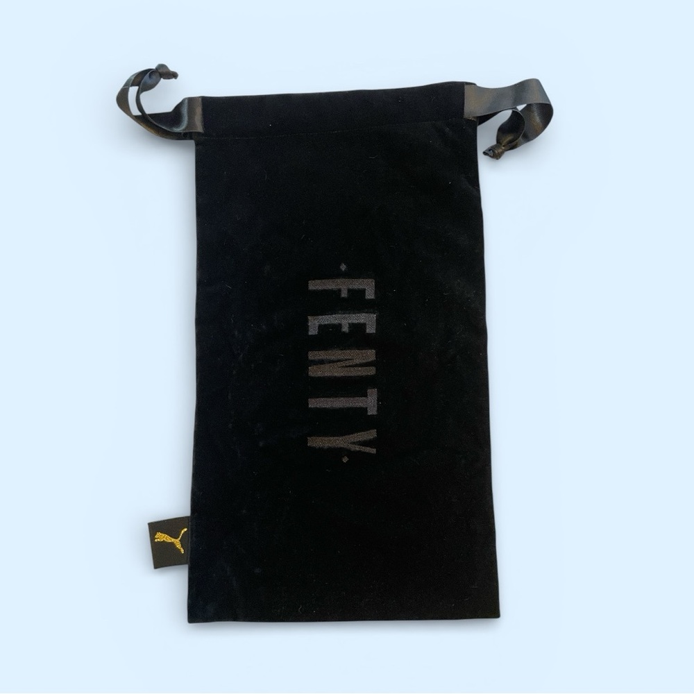 Fenty Black Velvet Shoe/Accessory Bag with Gold Puma Tag